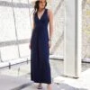 V-Neck Maxi Dress -Karen Kane Store 04 04 23 KK Location5410