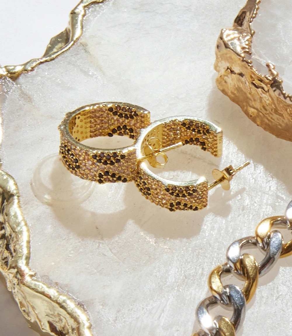 Leopard Crystal Hoop Earrings 7 Leopard Crystal Hoop Earrings - Image 5