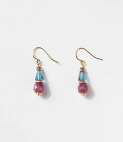 Ruby And Blue Glass Earrings -Karen Kane Store 09F5F3E1 BBCF 4B6C 88A5 35BD97AA7B2B