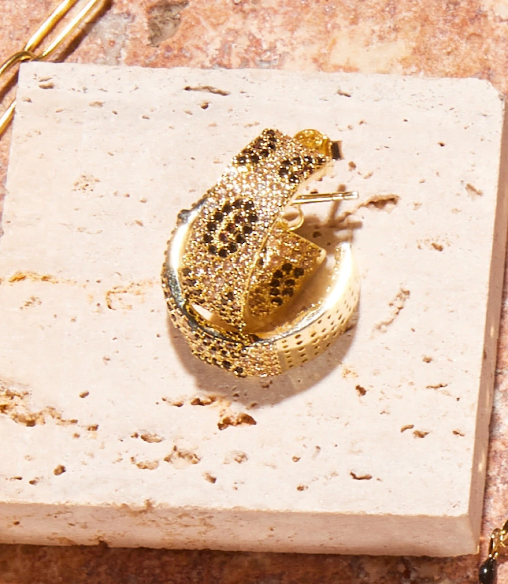 Leopard Crystal Hoop Earrings 5 Leopard Crystal Hoop Earrings - Image 3