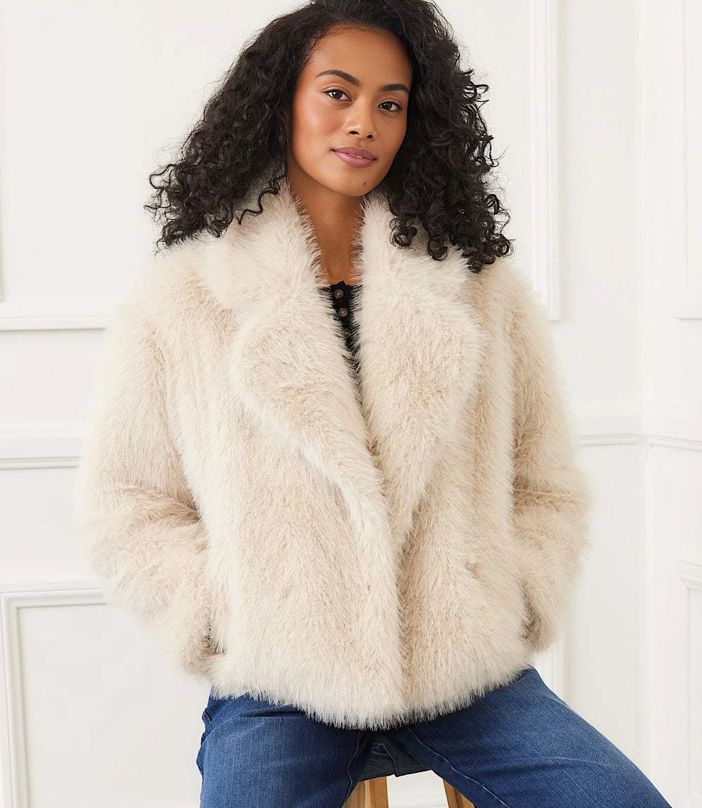 Cropped Faux Fur Jacket 8 Cropped Faux Fur Jacket - Image 6