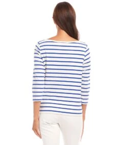 Stripe Boatneck Tie-Front Top -Karen Kane Store 1L20400 WHB karenkane 2025 Spring 00 3