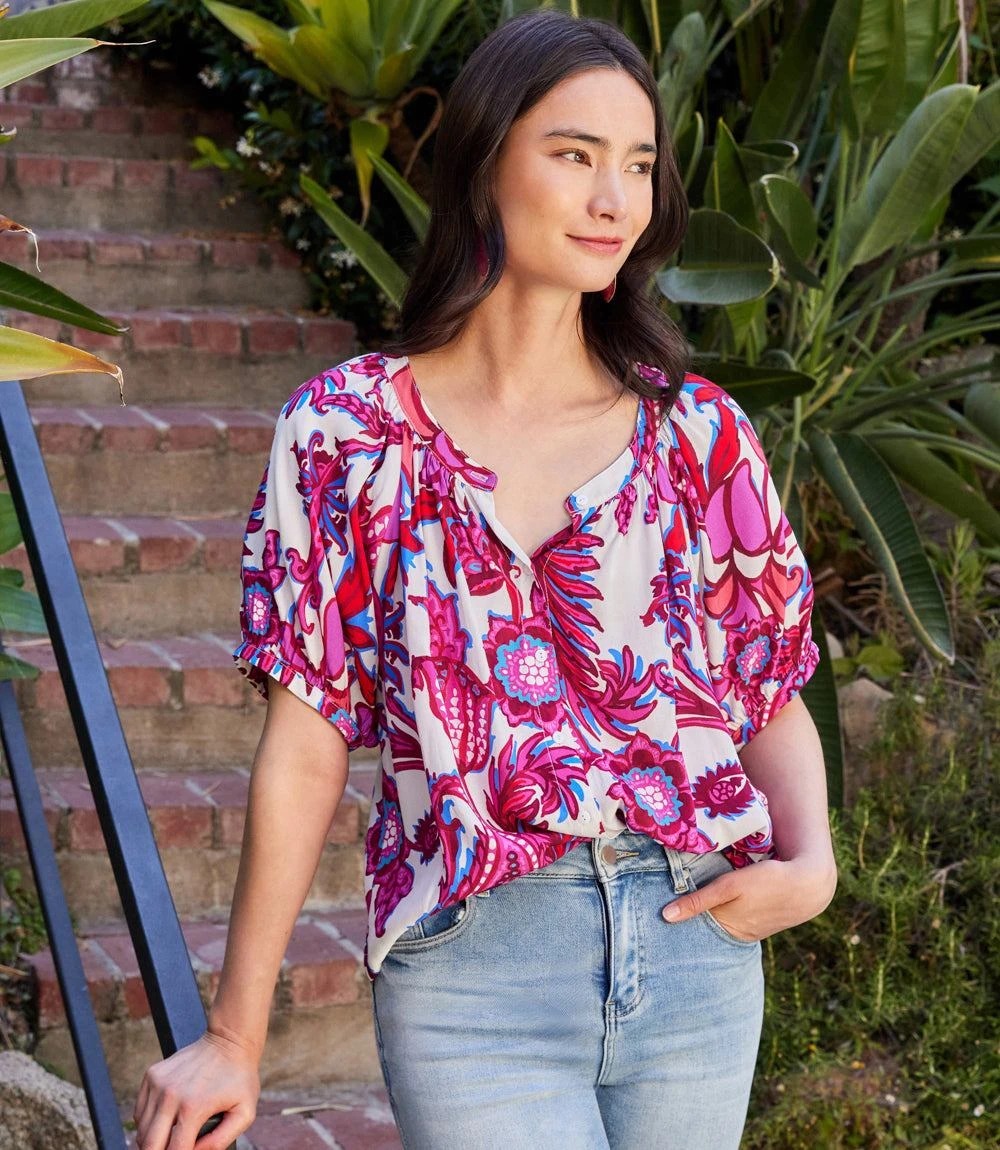 Short Sleeve Peasant Top 3 Short Sleeve Peasant Top