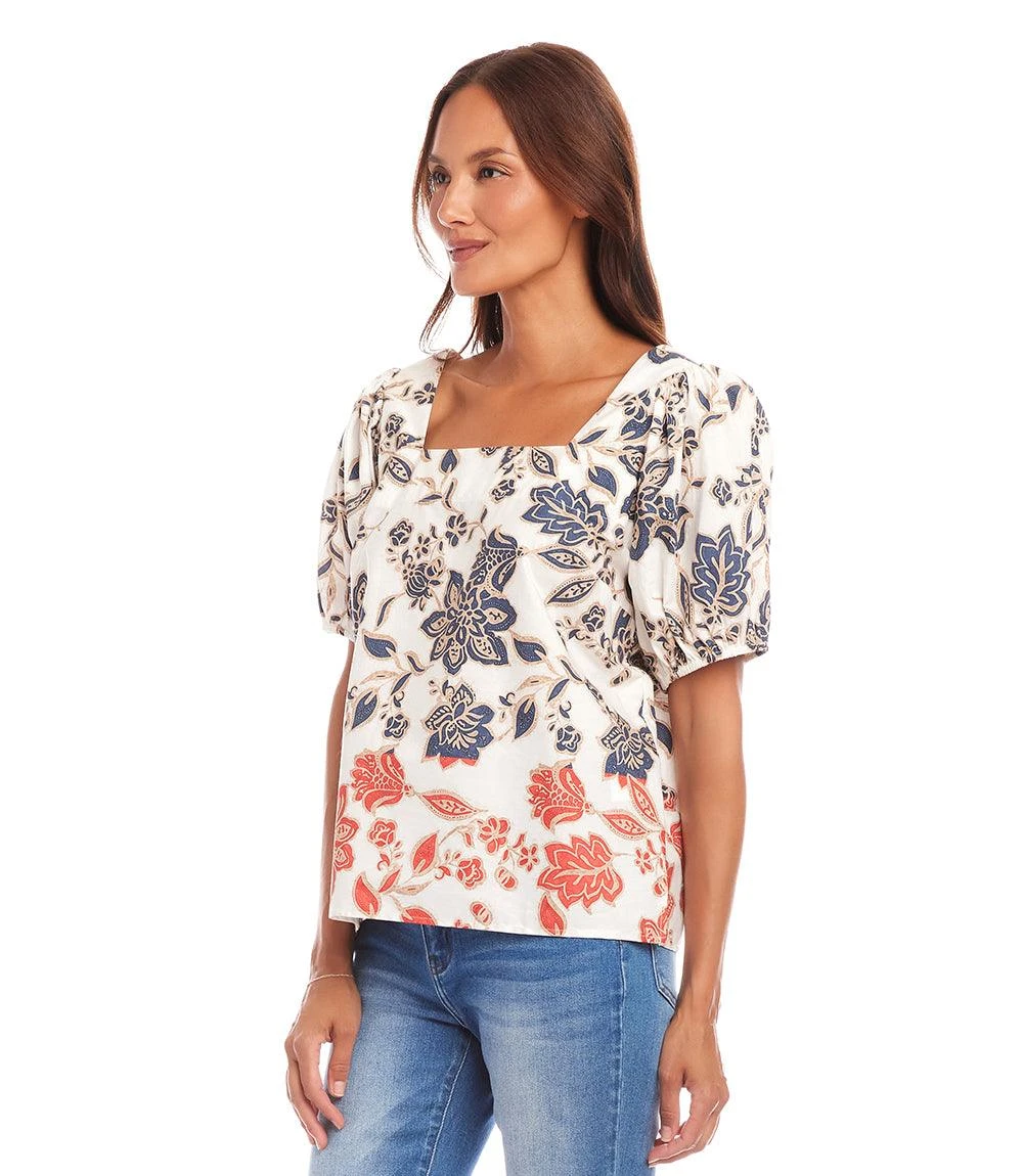 Puff Sleeve Square Neck Top 5 Puff Sleeve Square Neck Top - Image 3
