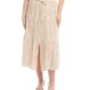 Plus Size Metallic Stripe Tiered Midi Skirt -Karen Kane Store 1L24600W STP karenkane 2025 Spring 00 1