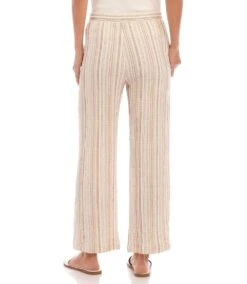 Metallic Stripe Drawstring Ankle Pants 10 Metallic Stripe Drawstring Ankle Pants -Karen Kane Store 1L24601 STP karenkane 2025 Spring 00 3