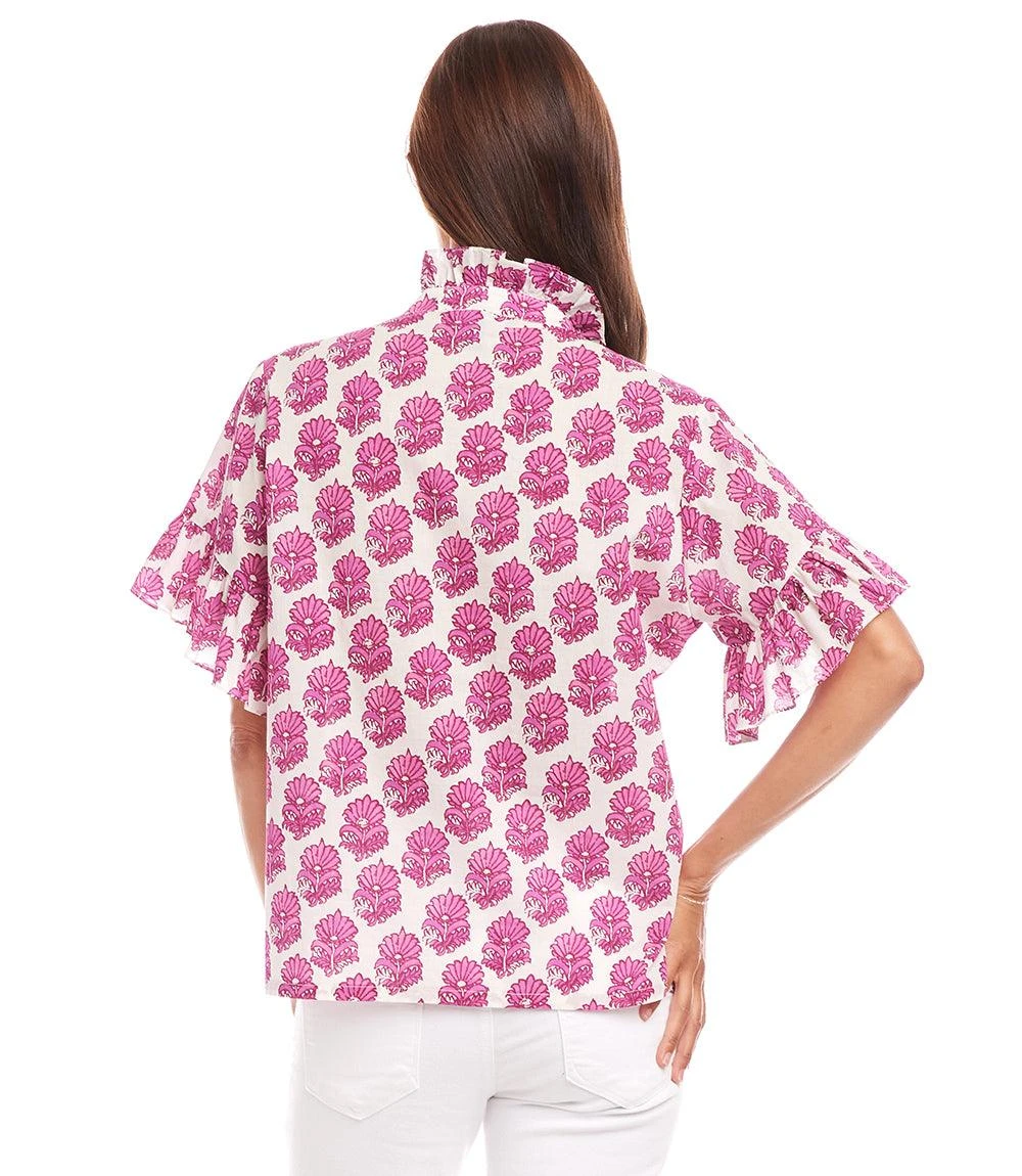 Short Sleeve Ruffle Trim Top 7 Short Sleeve Ruffle Trim Top - Image 5