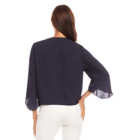 Drape Front Crossover Top 10 Drape Front Crossover Top -Karen Kane Store 1L25025 NAV karenkane 2025 Spring 00 3