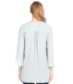 Petite Size Bracelet Sleeve Asymmetric Top -Karen Kane Store 1L25029P FIJI karenkane 2025 Spring 00 3