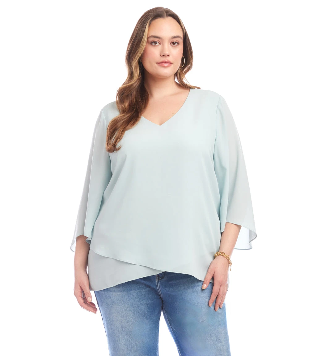 Plus Size Bracelet Sleeve Asymmetric Top 3 Plus Size Bracelet Sleeve Asymmetric Top