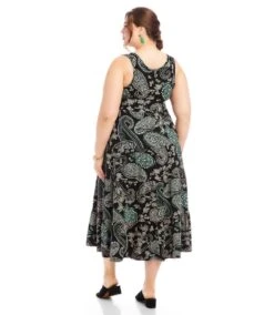 Plus Size Sleeveless Tiered Midi Dress -Karen Kane Store 1L26101W PAI karenkane 2025 Spring 00 3