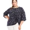 Plus Size Flare Sleeve Pick-Up Top 2 Plus Size Flare Sleeve Pick-Up Top -Karen Kane Store 1L26901W PRT karenkane 2025 Spring 00 1