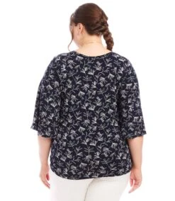 Plus Size Flare Sleeve Pick-Up Top -Karen Kane Store 1L26901W PRT karenkane 2025 Spring 00 3