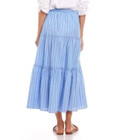 Stripe Tiered Midi Skirt -Karen Kane Store 1L27100 STP karenkane 2025 Spring 00 4