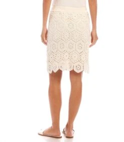 Crochet Skirt -Karen Kane Store 1L60003 NAT karenkane 2025 Spring 00 3