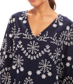 Flare Sleeve Embroidered Dress -Karen Kane Store 1L70227 karenkane 2025 Spring 00 4