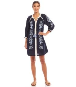 Blouson Sleeve Embroidered Peasant Dress -Karen Kane Store 1L70238 NAV karenkane 2025 Spring 00 3
