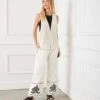 Embroidered Drawstring Ankle Pants -Karen Kane Store 1L70242 CRE karenkane 2025 Spring 000