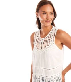 Lace Trim Sleeveless Top -Karen Kane Store 1L70243P OWH karenkane 2025 Spring 00 4 95b79b37 8bda 423c a34f 2c147348886d