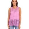 Petite Size Lace Trim Sleeveless Top -Karen Kane Store 1L70243P PIN karenkane 2025 Spring 00 1