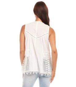 Lace Trim Sleeveless Top -Karen Kane Store 1L70243 OWH karenkane 2025 Spring 00 3