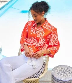 Tassel Tie Waist Top -Karen Kane Store 1L70252 ORG karenkane 2025 Spring 00