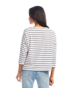 Stripe Boatneck Top -Karen Kane Store 1L75600 STP karenkane 2024 winter 00 3