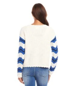Pointelle Zigzag Sweater -Karen Kane Store 1L89924 MUL karenkane 2025 Spring 00 3
