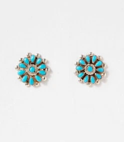 Turquoise Cluster Earrings -Karen Kane Store 2025 01 15 Delivery Jewelry Turqoise 17363