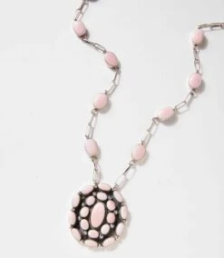 Pink Conch Necklace And Earrings Set -Karen Kane Store 2025 02 28 Delivery Jewelry Turqoise 17503
