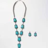 Turquoise Stone Lariat Necklace And Earrings Set -Karen Kane Store 2025 02 28 Delivery Jewelry Turqoise 17559