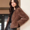 Reversible Faux Fur Jacket -Karen Kane Store 21BF29DB 8089 481B B75E 0B5E71981A80
