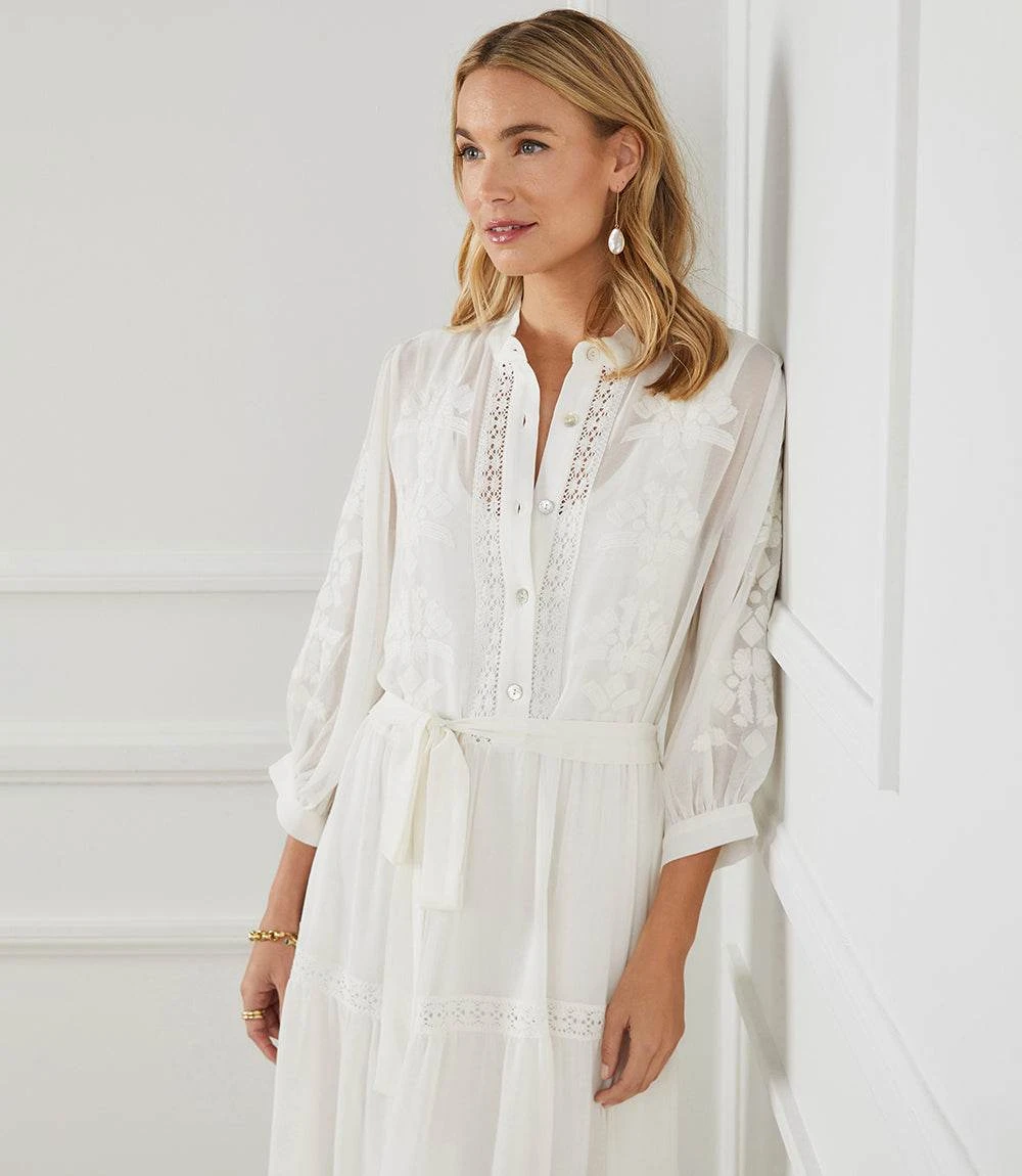 Embroidered Tiered Dress 20 Embroidered Tiered Dress - Image 18