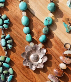 Turquoise Silver Flower Pendant Necklace 15 Turquoise Silver Flower Pendant Necklace -Karen Kane Store 27AE3D2C 7A81 4774 815E ECEBC5449E82