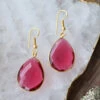 Pink Quartz Teardrop Earrings -Karen Kane Store 286B22E5 A02C 4468 A783 B327472A1D09