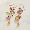 Multi Gemstone Cluster Earrings -Karen Kane Store 2A2A8AB1 F9C6 4FF5 AA07 719A16372FA8