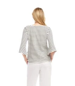 Stripe Flare Sleeve Pick-Up Top 11 Stripe Flare Sleeve Pick-Up Top -Karen Kane Store 2L20402 WWB KK 2025 Summer 00 3