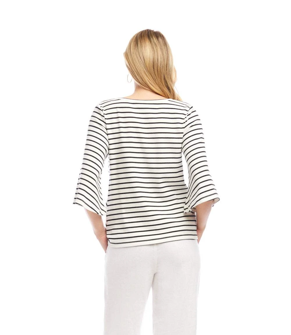 Stripe Flare Sleeve Pick-Up Top 6 Stripe Flare Sleeve Pick-Up Top - Image 4