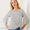 Stripe Flare Sleeve Pick-Up Top 1 Stripe Flare Sleeve Pick-Up Top -Karen Kane Store 2L20402 WWB KK 2025 Summer 00 4