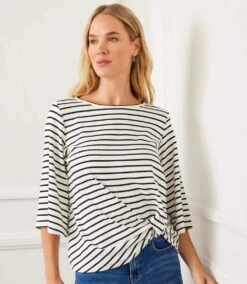 Stripe Flare Sleeve Pick-Up Top 12 Stripe Flare Sleeve Pick-Up Top -Karen Kane Store 2L20402 WWB KK 2025 Summer 00 5