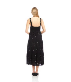 Sleeveless Embroidered Tiered Midi Dress 19 Sleeveless Embroidered Tiered Midi Dress -Karen Kane Store 2L25200 BLK KK 2025 Summer 00 7