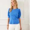 Puff Sleeve Contrast Shirttail Top -Karen Kane Store 2L27206 CFB KK 2025 Summer 00 4