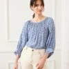 Petite Size Blouson Sleeve Top 1 Petite Size Blouson Sleeve Top -Karen Kane Store 2L28402P PRT karenkane 2025 Summer 00 1