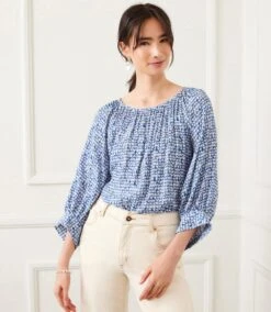 Petite Size Blouson Sleeve Top
