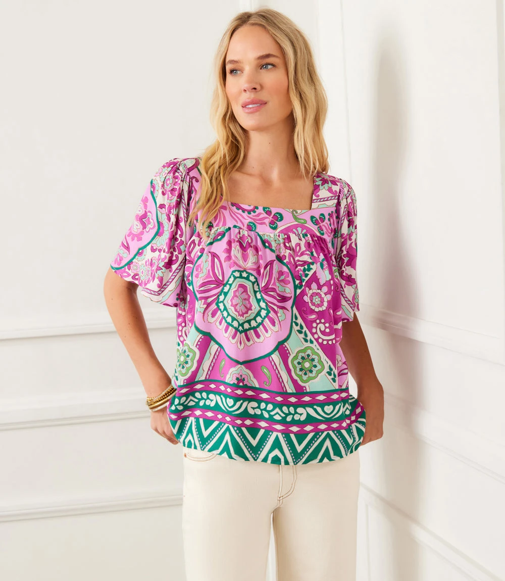 Flare Sleeve Square Neck Top 7 Flare Sleeve Square Neck Top - Image 5