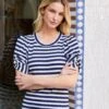 Stripe Twist-Sleeve Top 2 Stripe Twist-Sleeve Top -Karen Kane Store 2L30601 STP KK 2025 Summer 00 2