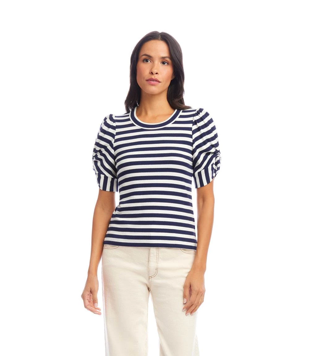 Stripe Twist-Sleeve Top 4 Stripe Twist-Sleeve Top - Image 2