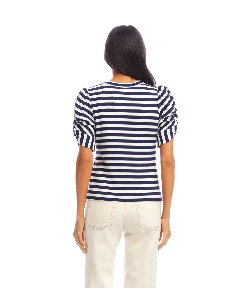 Stripe Twist-Sleeve Top 6 Stripe Twist-Sleeve Top - Image 4