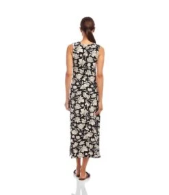 Petite Size Sleeveless V-Neck Midi Dress -Karen Kane Store 2L31300P BLK KK 2025 Summer 00 4