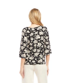 Flare Sleeve Pick-Up Top 10 Flare Sleeve Pick-Up Top -Karen Kane Store 2L31301 BLK KK 2025 Summer 00 3